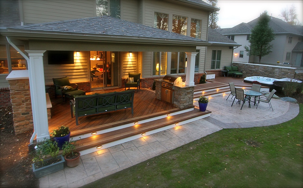 27+ Wood Deck And Stone Patio Combination